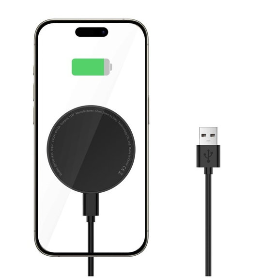 Bezdrôtová nabíjačka QI15W-A33 Magnetic MagSafe, čierna, Tech-Protect