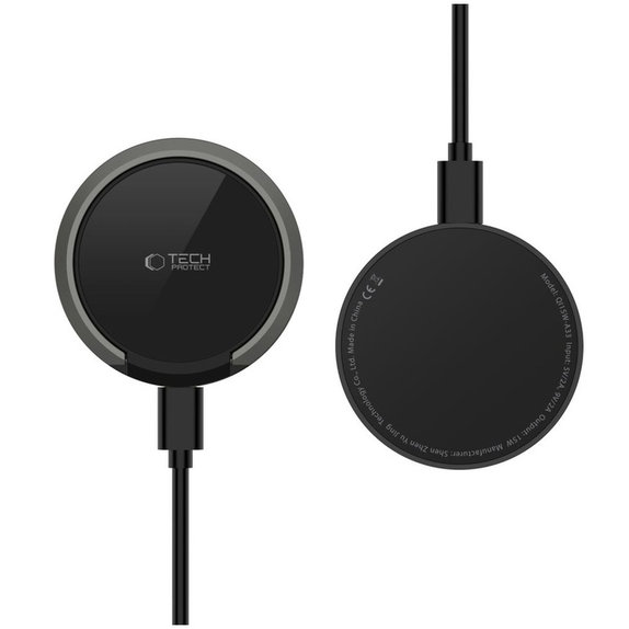 Bezdrôtová nabíjačka QI15W-A33 Magnetic MagSafe, čierna, Tech-Protect