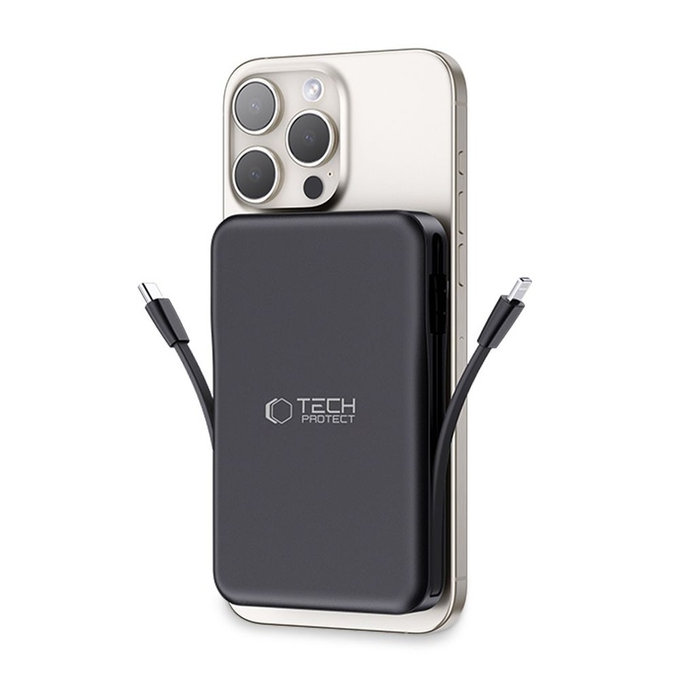PowerBank PB31 LifeMag MagSafe 10000mAh, čierna, Tech-Protect