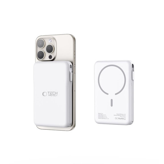 PowerBank PB31 Lifemag MagSafe 10000mAh, biela, Tech-Protect