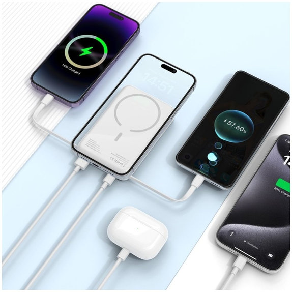 PowerBank PB31 Lifemag MagSafe 10000mAh, biela, Tech-Protect