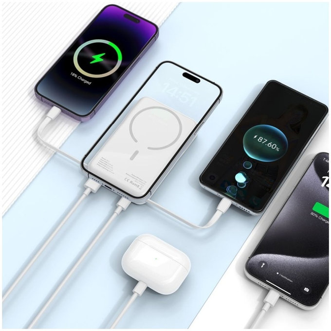 PowerBank PB31 Lifemag MagSafe 10000mAh, biela, Tech-Protect