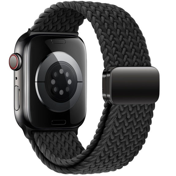 Remienok Nylonmag pre Apple Watch 8 / 9 / 10 / 11 / Se / Ultra (44 / 45 / 46 / 49 mm), čierna, Tech-Protect