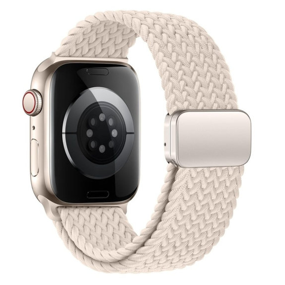 Remienok Nylonmag pre Apple Watch 8 / 9 / 10 / 11 / Se (40 / 41 / 42 mm), Natural Titanium, Tech-Protect