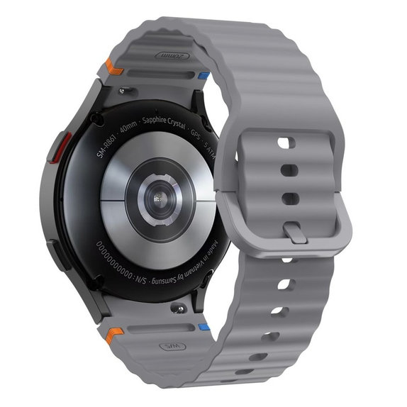 Remienok Silicone Sport pre Samsung Watch 4 / 5 / 5 Pro / 6 / 7 / FE, Crayon Grey, Tech-Protect
