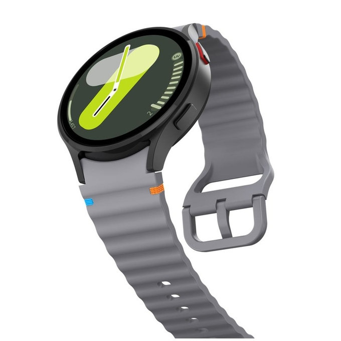 Remienok Silicone Sport pre Samsung Watch 4 / 5 / 5 Pro / 6 / 7 / FE, Crayon Grey, Tech-Protect