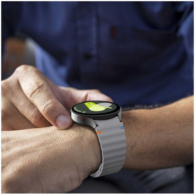Remienok Silicone Sport pre Samsung Watch 4 / 5 / 5 Pro / 6 / 7 / FE, Crayon Grey, Tech-Protect