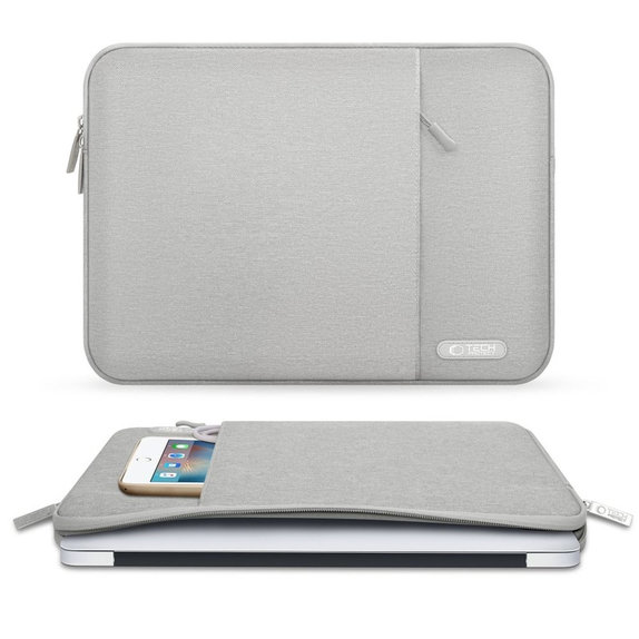 Puzdro na notebook Sleevy 13-14, Crayon Grey, Tech-Protect