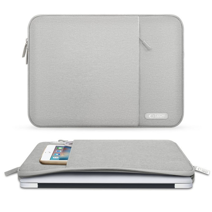 Puzdro na notebook Sleevy 13-14, Crayon Grey, Tech-Protect