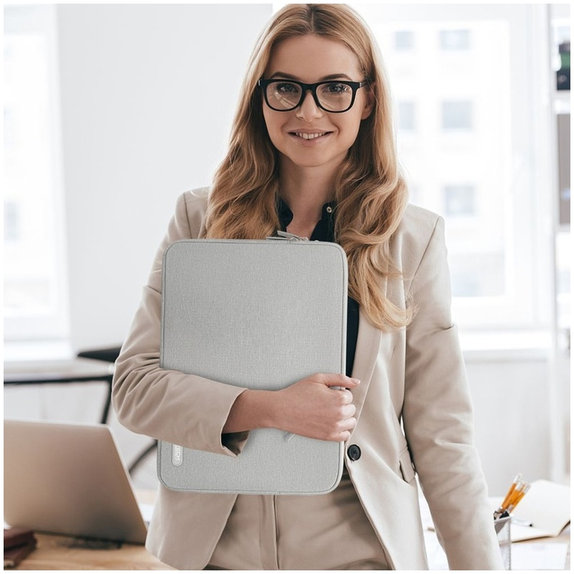 Puzdro na notebook Sleevy 13-14, Crayon Grey, Tech-Protect