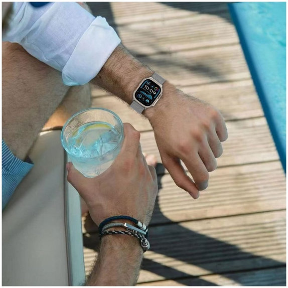 Remienok Milano pre Apple Watch 8 / 9 / 10 / 11 / Se / Ultra (44 / 45 / 46 / 49 mm), Titanium, Tech-Protect