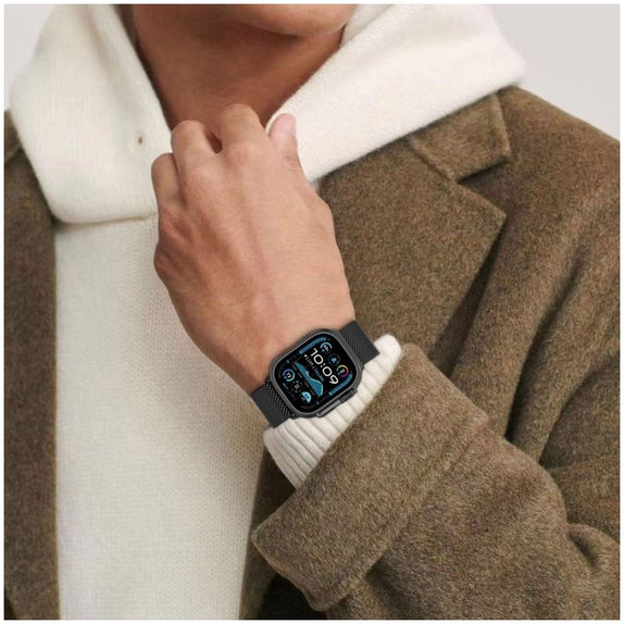 Remienok Milano pre Apple Watch 8 / 9 / 10 / 11 / Se / Ultra (44 / 45 / 46 / 49 mm), Titanium, Tech-Protect