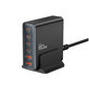 Sieťová nabíjačka DC80W-GAN 6-PORT PD 80W / QC3.0, čierna, Tech-Protect