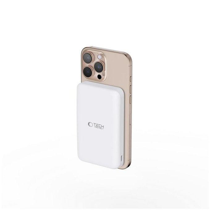 PowerBank PB24 Lifemag Qi2 MagSafe 10000mAh, biela, Tech-Protect