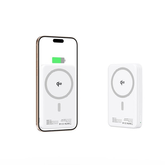 PowerBank PB24 Lifemag Qi2 MagSafe 10000mAh, biela, Tech-Protect
