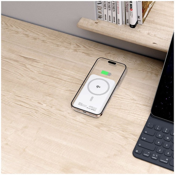 PowerBank PB24 Lifemag Qi2 MagSafe 10000mAh, biela, Tech-Protect