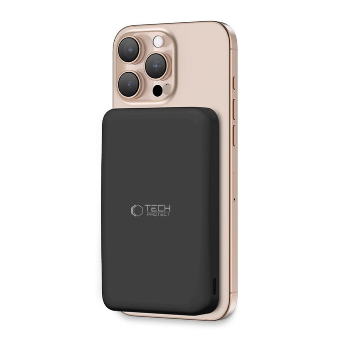 PowerBank PB24 Lifemag Qi2 MagSafe 10000mAh, čierna, Tech-Protect