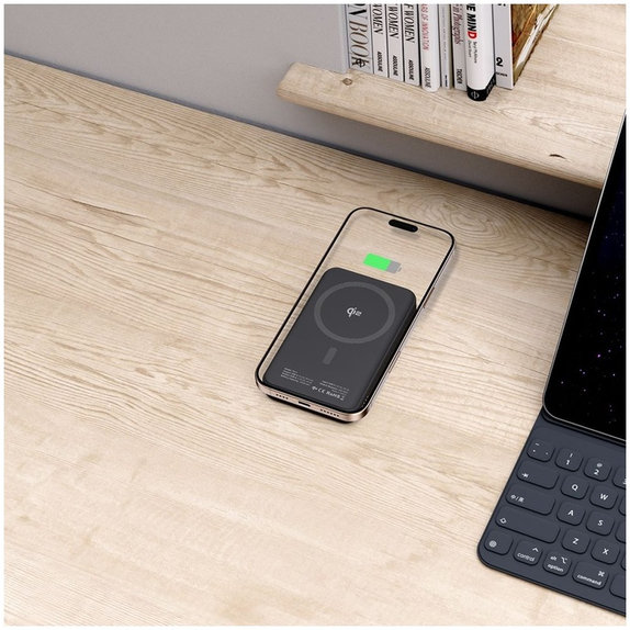 PowerBank PB24 Lifemag Qi2 MagSafe 10000mAh, čierna, Tech-Protect