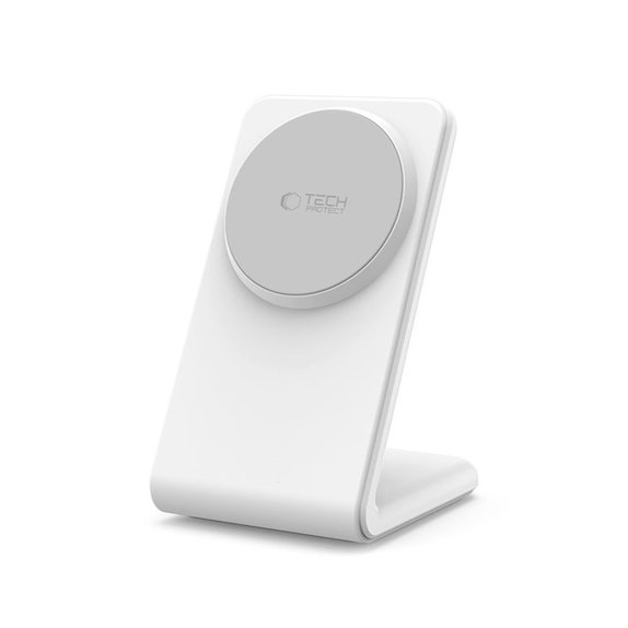 Bezdrôtová nabíjačka QI15W-A38 Magnetic MagSafe, biela, Tech-Protect