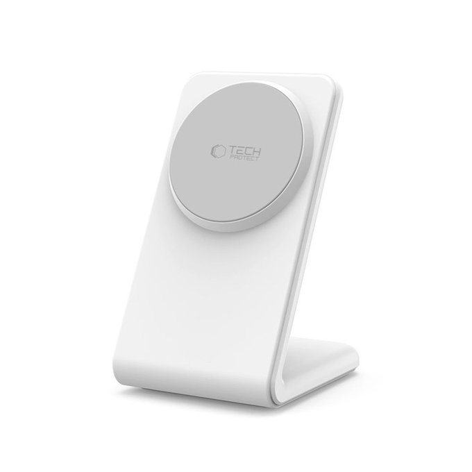 Bezdrôtová nabíjačka QI15W-A38 Magnetic MagSafe, biela, Tech-Protect