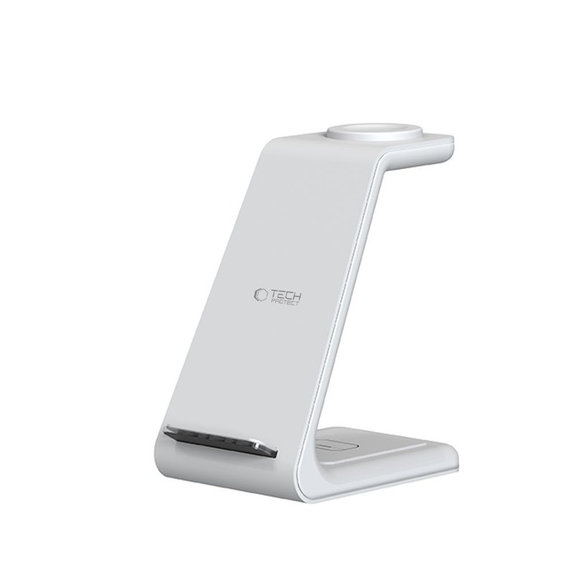 Bezdrôtová nabíjačka QI15W-A36 3IN1 pre Apple, biela, Tech-Protect