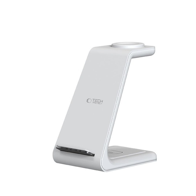 Bezdrôtová nabíjačka QI15W-A36 3IN1 pre Apple, biela, Tech-Protect