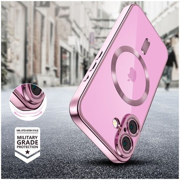 Puzdro MagFlex MagSafe pre iPhone 16 Shiny Rose, Tech-Protect