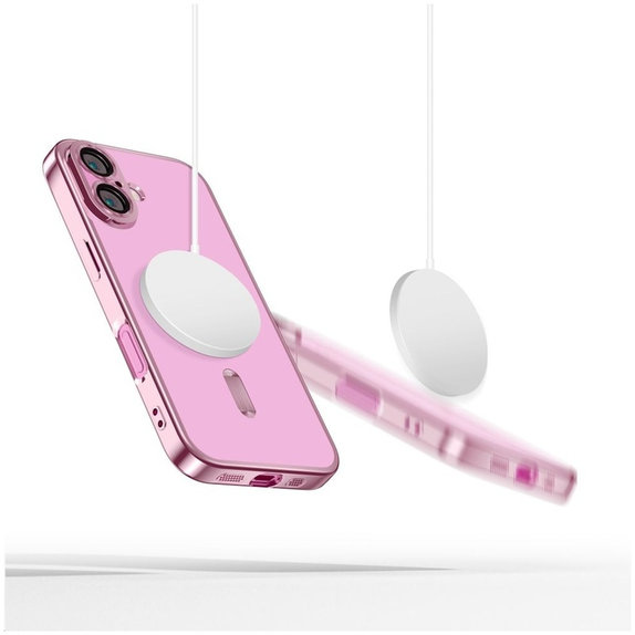 Puzdro MagFlex MagSafe pre iPhone 16 Shiny Rose, Tech-Protect