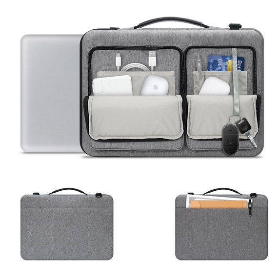 Puzdro na notebook Defender Bag 13-14, Crayon Grey, Tech-Protect
