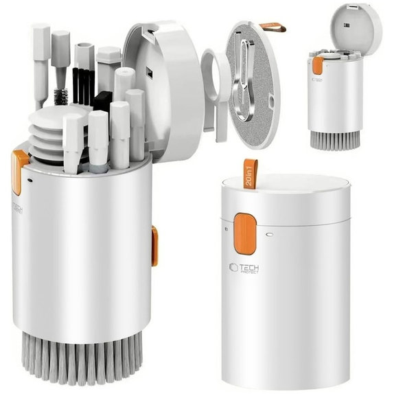 Čistiaca sada CS01 20 v 1 na elektroniku, biela, Tech-Protect
