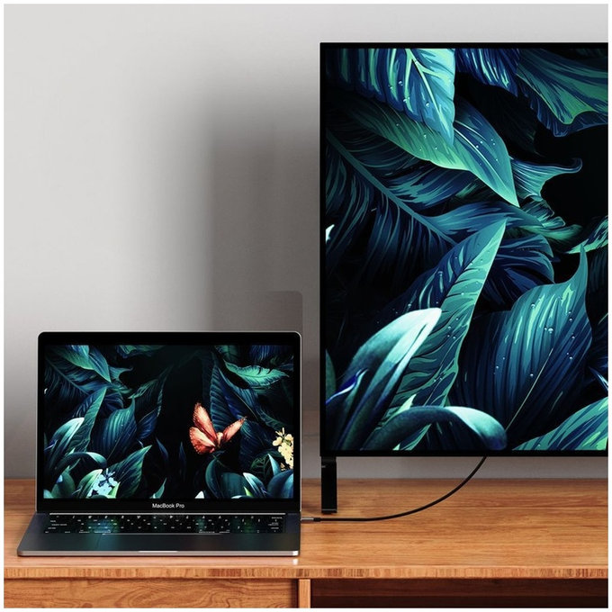 Kábel Ultraboost Cable USB-C / Hdmi 2.0 4K 60Hz 180cm, čierna, Tech-Protect