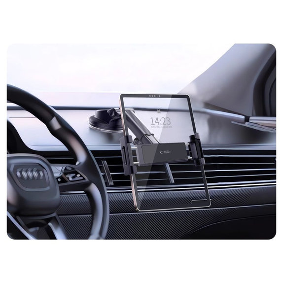 Držiak do auta V4 Universal Windshield & Dashboard for Tablet, čierna, Tech-Protect