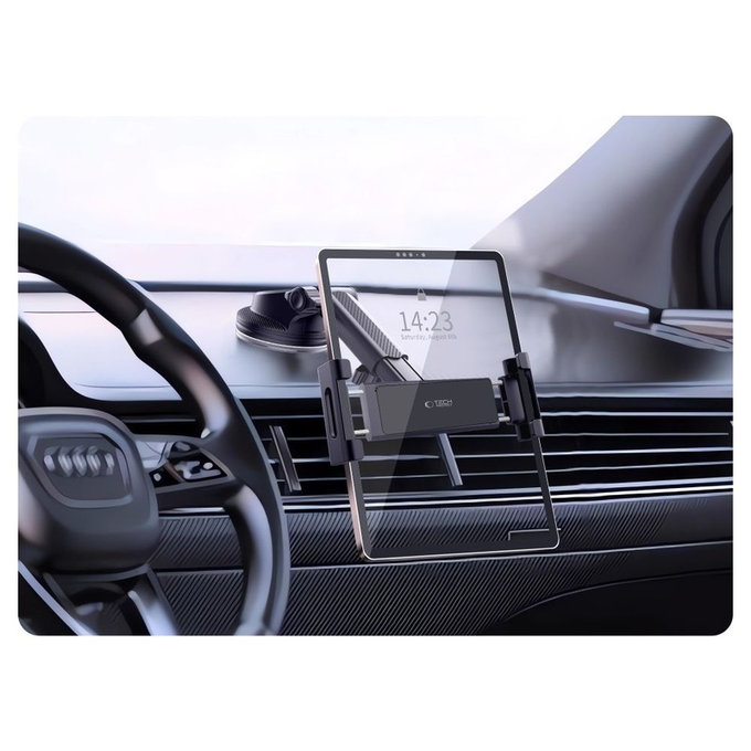 Držiak do auta V4 Universal Windshield & Dashboard for Tablet, čierna, Tech-Protect