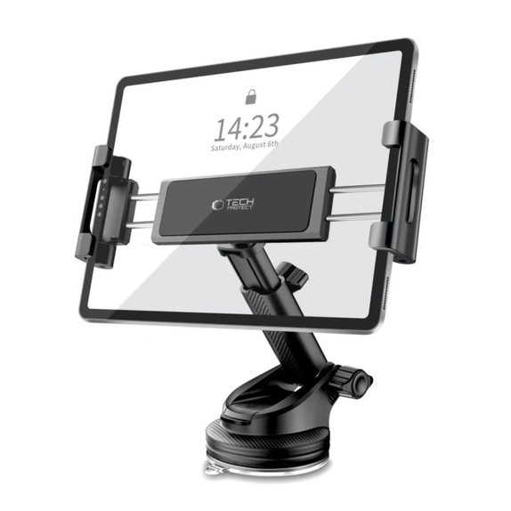 Držiak do auta V4 Universal Windshield & Dashboard for Tablet, čierna, Tech-Protect