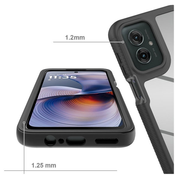 Puzdro Defense pre Motorola Moto G15 / G15 Power / G17 / G17 Power / G05 / E15, čierna, Tech-Protect