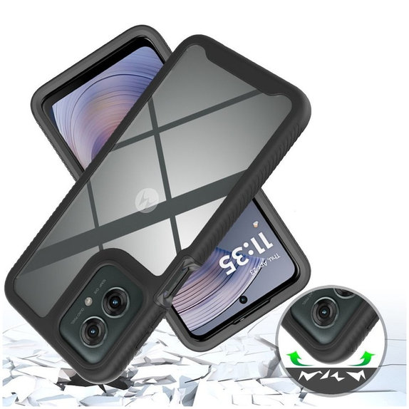 Puzdro Defense pre Motorola Moto G15 / G15 Power / G17 / G17 Power / G05 / E15, čierna, Tech-Protect