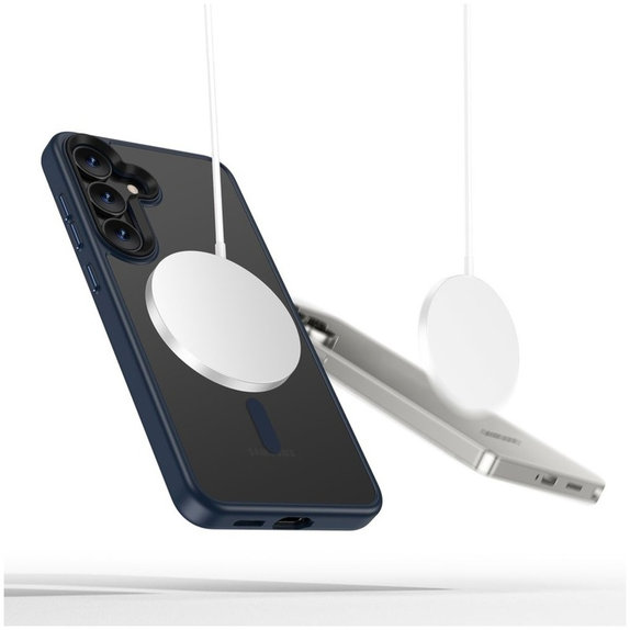 Puzdro MagMat MagSafe pre Samsung S25, Matte Navy, Tech-Protect