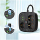 Predlžovací kábel PCS3X4 Power Strip, 2× USB + 2× USB-C, 3 zásuvky, 200 cm, čierna, Tech-Protect