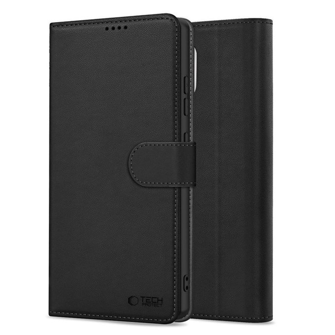 Puzdro Wallet pre Motorola Moto G56 5G, čierna, Tech-Protect