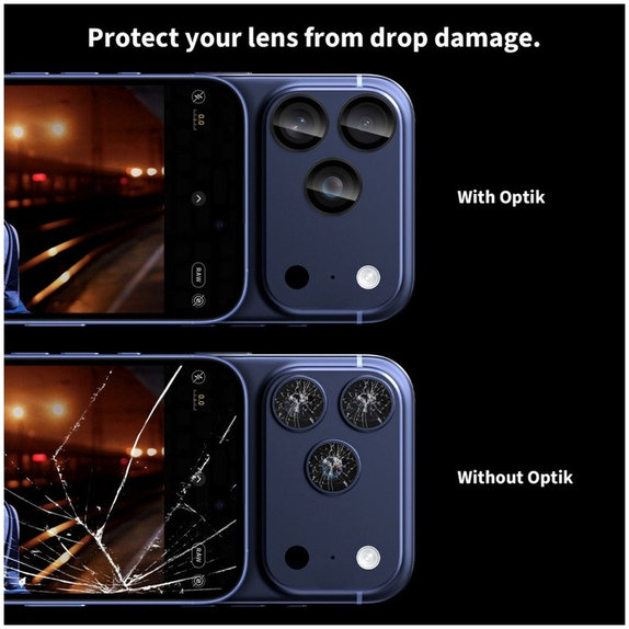 Ochrana kamery Camring Fit+ pre iPhone 14 Pro / Max / 15 Pro / Max / 16 Pro / Max / 17 Pro / Max, číra, Tech-Protect