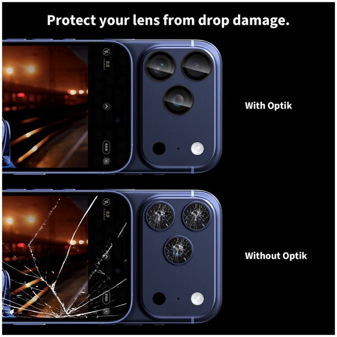 Ochrana kamery Camring Fit+ pre iPhone 14 Pro / Max / 15 Pro / Max / 16 Pro / Max / 17 Pro / Max, číra, Tech-Protect