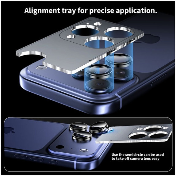Ochrana kamery Camring Fit+ pre iPhone 14 Pro / Max / 15 Pro / Max / 16 Pro / Max / 17 Pro / Max, číra, Tech-Protect