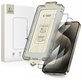 Tvrdené sklo (2ks) Quick Set+ pre iPhone 15 Pro, čierna, Tech-Protect