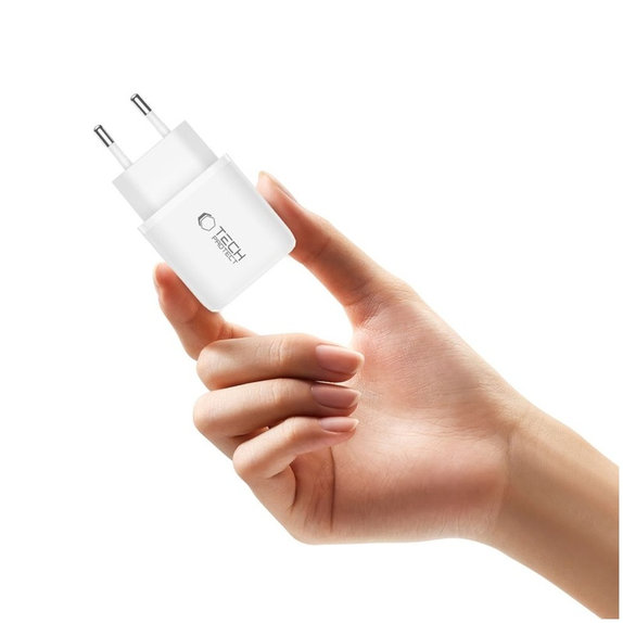 Sieťová nabíjačka NCA20 2-PORT PD 20W / QC3.0 + Lightning Cable, biela, Tech-Protect