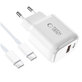 Sieťová nabíjačka NCA20 2-PORT PD 20W / QC3.0 + USB-C Cable, biela, Tech-Protect
