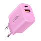 Sieťová nabíjačka NCA20 2-PORT PD 20W / QC3.0, Baby Pink, Tech-Protect