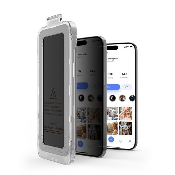 Privacy tvrdené sklo (2ks) Quick Set Spy+ pre iPhone 13 / 13 Pro / 14 / 16E / 17E, privacy, Tech-Protect