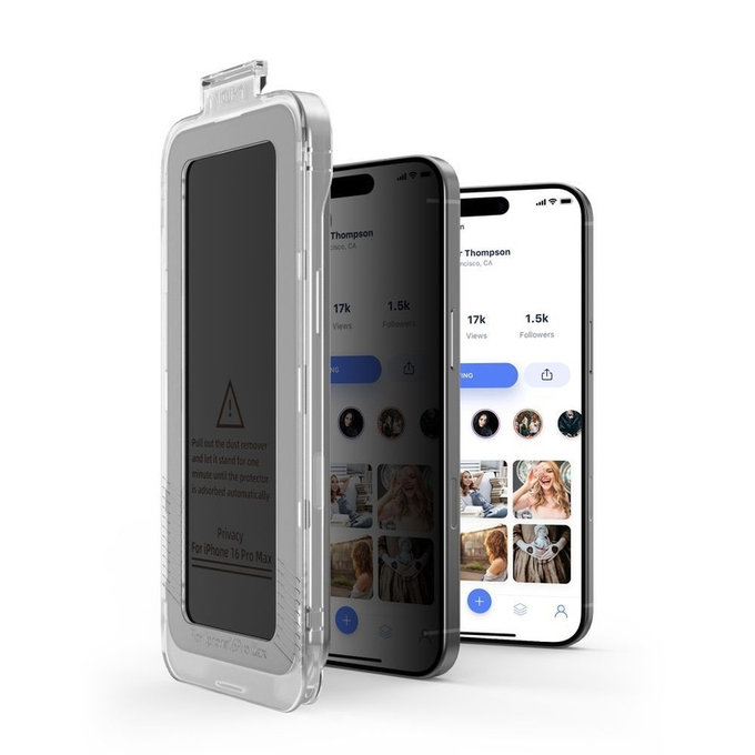 Privacy tvrdené sklo (2ks) Quick Set Spy+ pre iPhone 13 / 13 Pro / 14 / 16E / 17E, privacy, Tech-Protect