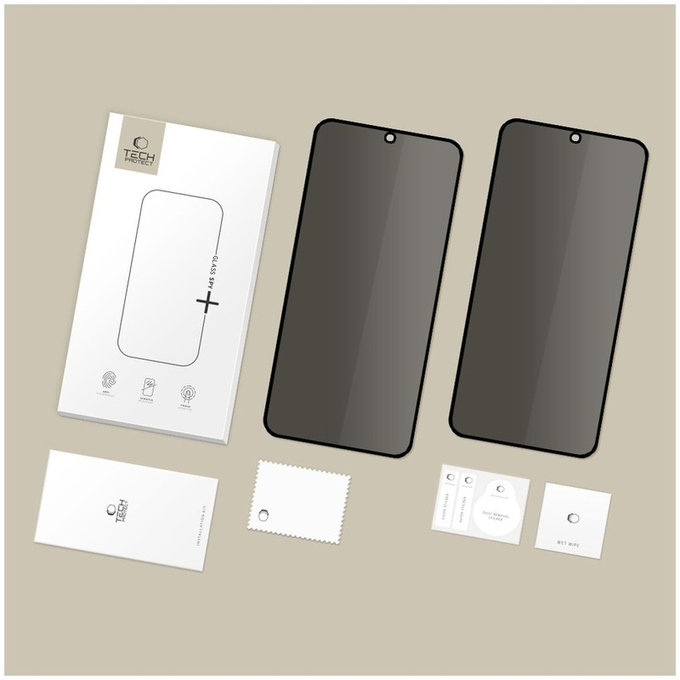 Privacy tvrdené sklo (2ks) Glass Spy+ pre Samsung S25 FE, Tech-Protect