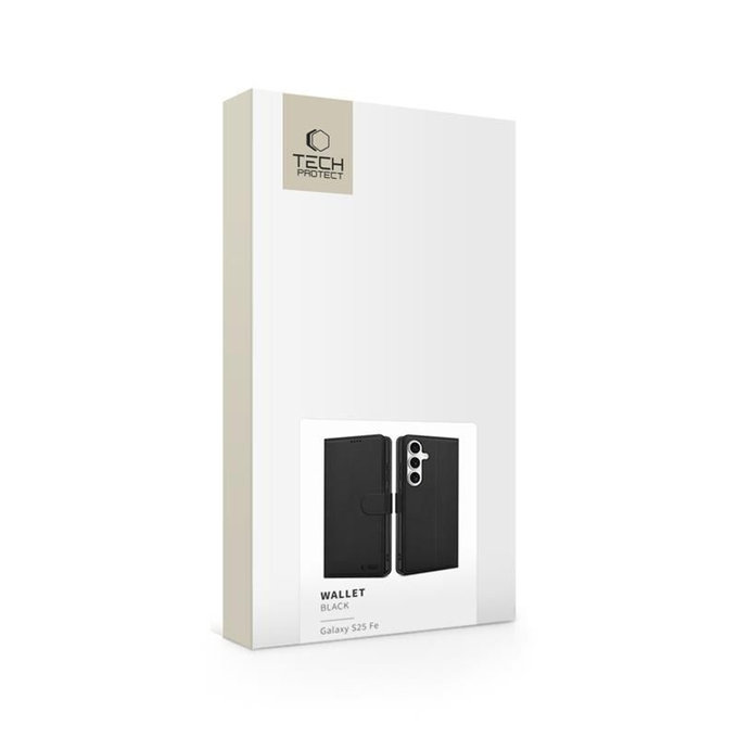 Puzdro Wallet pre Samsung S25 FE, čierna, Tech-Protect